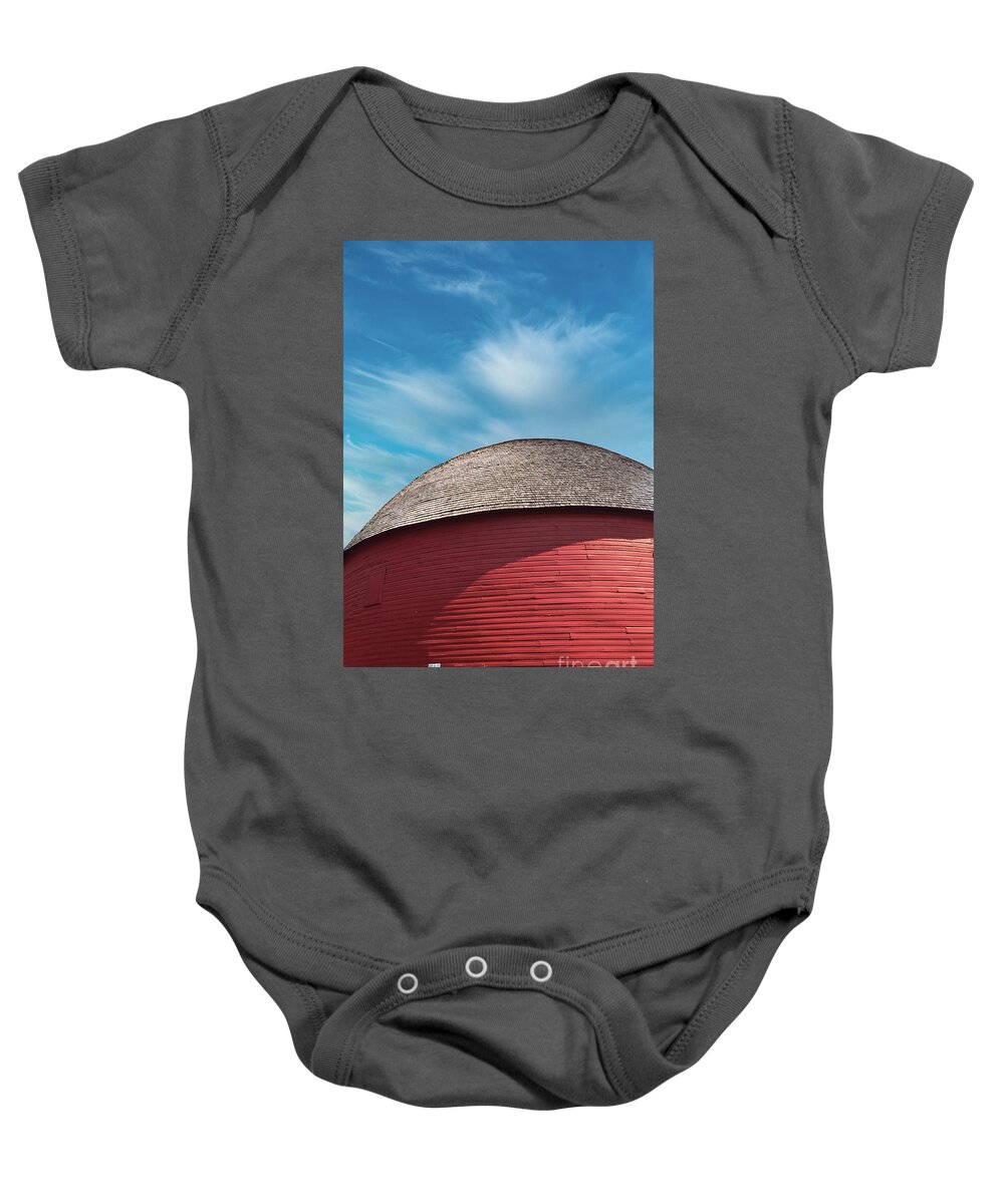 Round Barn Baby Onesie featuring the photograph The Round Barn by Andrea Smith