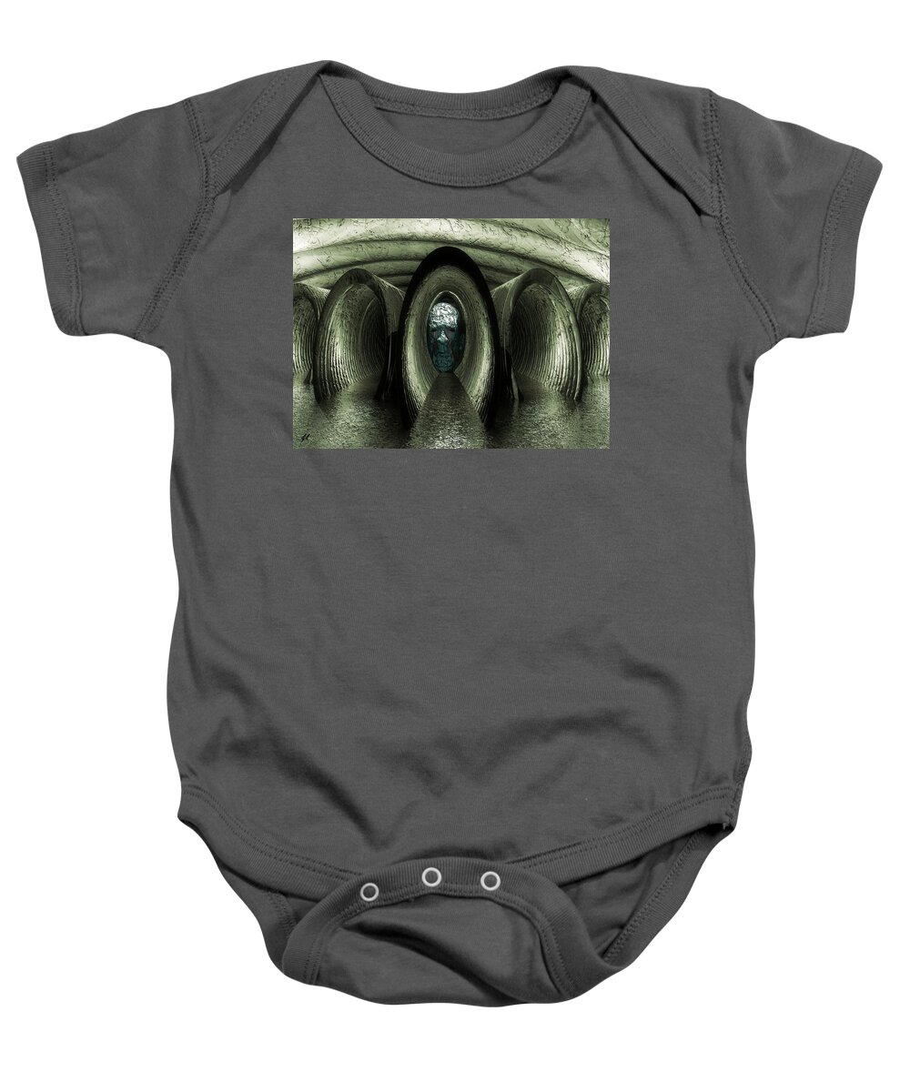 Surreal Baby Onesie featuring the digital art The Soul Stared Back by John Alexander