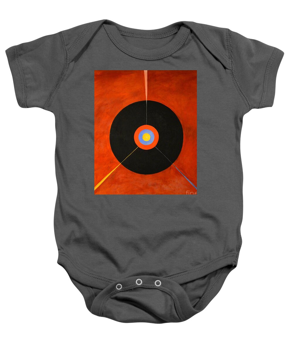 The Swan Baby Onesie featuring the painting The Swan, No. 18, Group IX-SUW by Hilma af Klint
