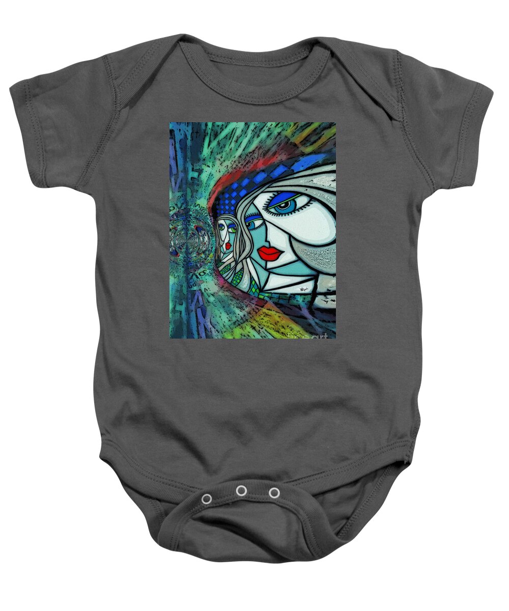 Painted Ladies Baby Onesie featuring the digital art The Tunnel by Diana Rajala