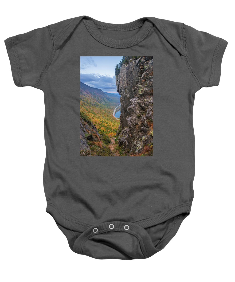 The Watcher Baby Onesie featuring the photograph The Watcher in Autumn by White Mountain Images