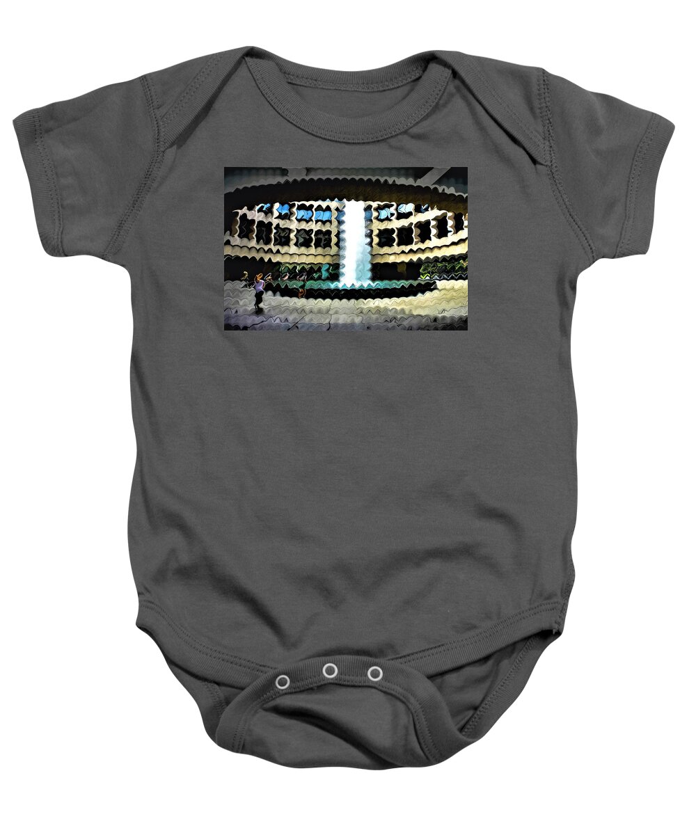 Hirshhorn_museum Baby Onesie featuring the digital art The World is Round #2 by Addison Likins