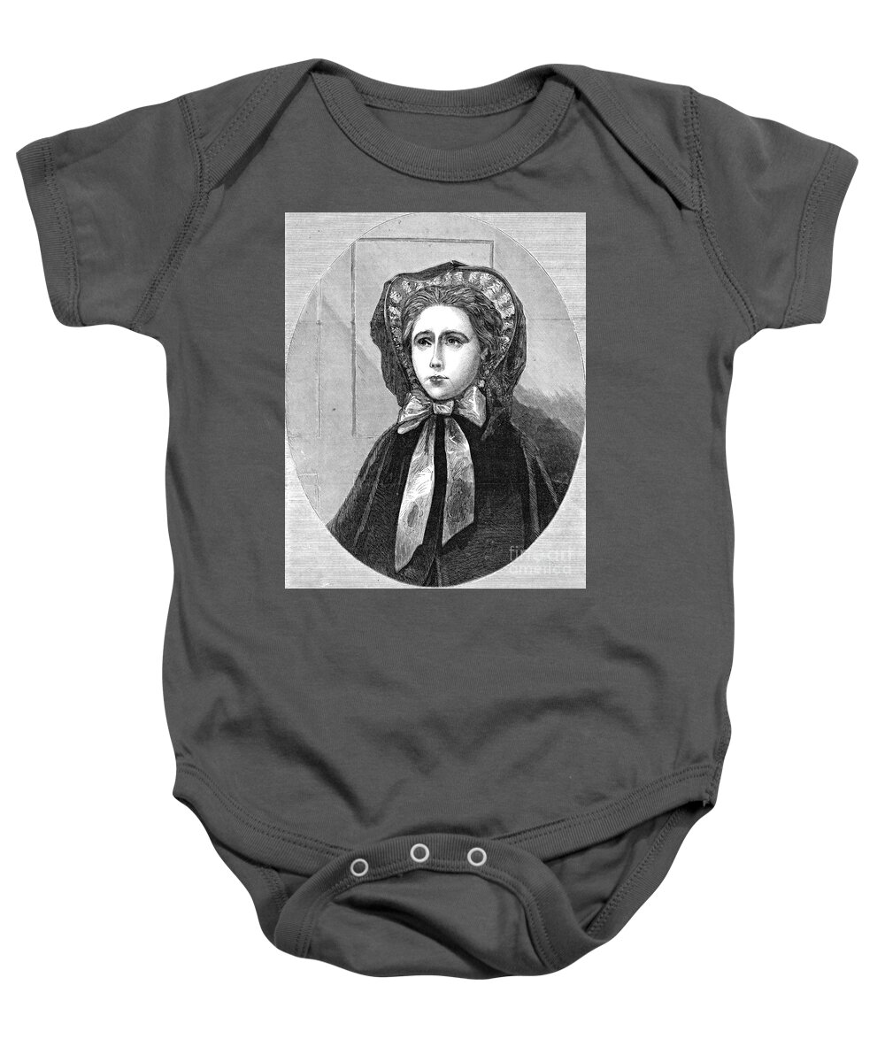 1861 Baby Onesie featuring the drawing Theresa Yelverton by Granger