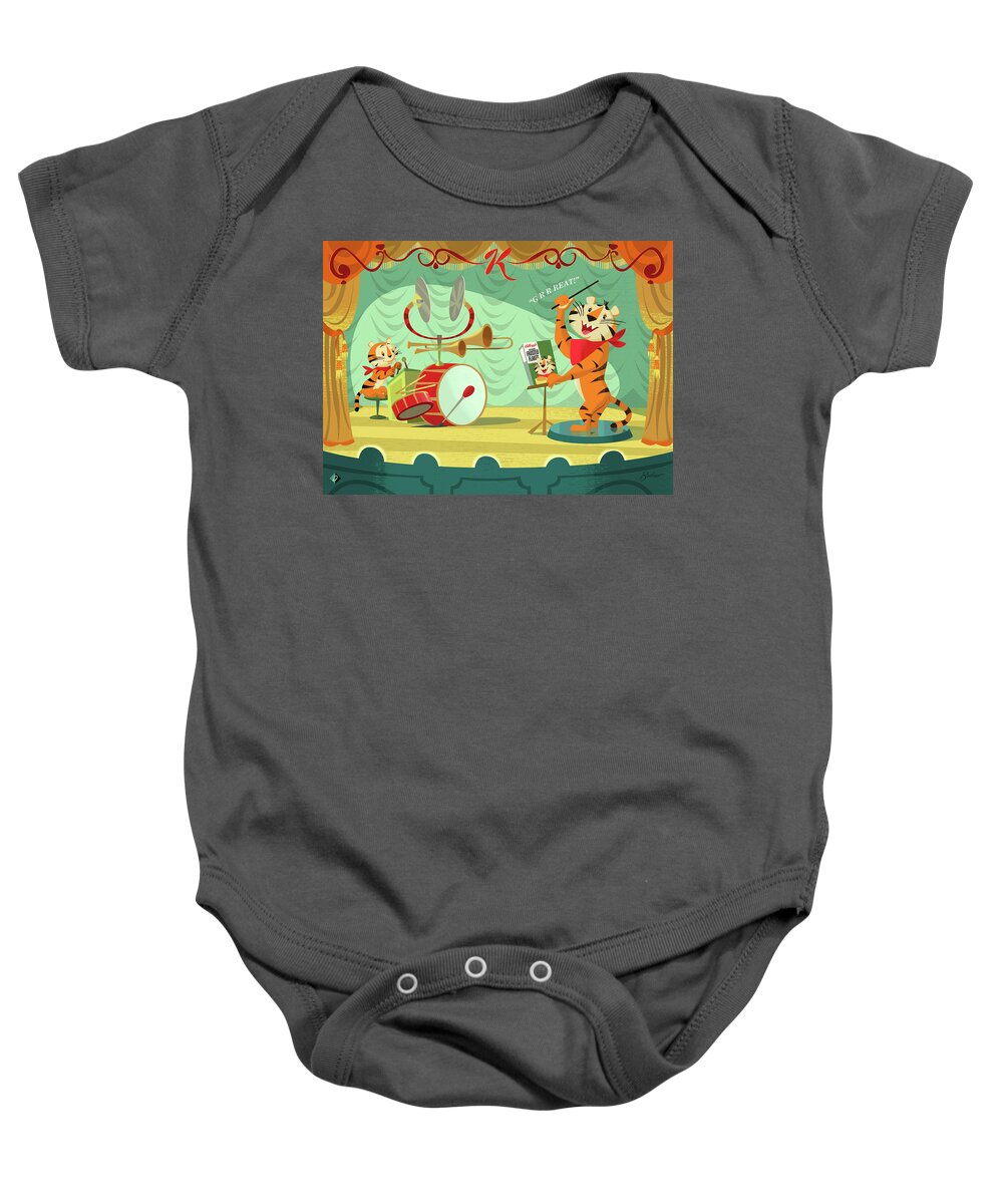  Baby Onesie featuring the digital art They're G r r reat by Alan Bodner