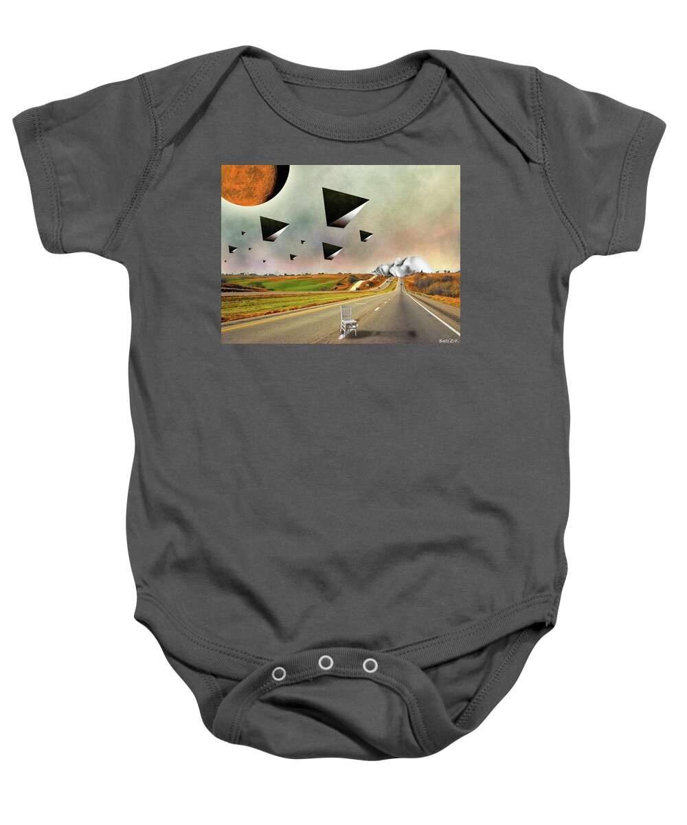 Music Art Baby Onesie featuring the painting Today Is Not Your Day by Bobby Zeik