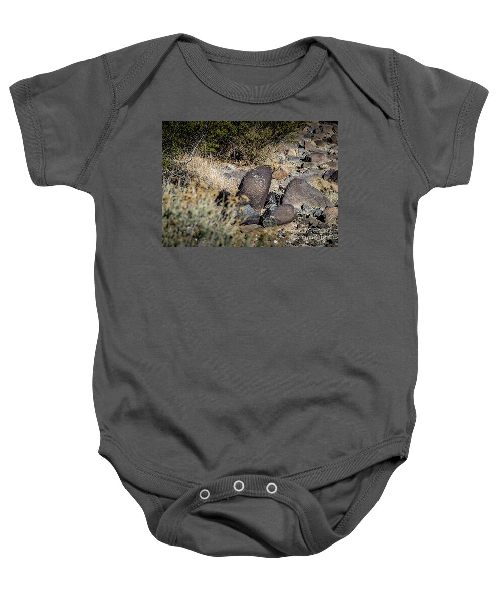 Ancient Baby Onesie featuring the photograph Three Rivers Petroglyphs #20 by Blake Webster
