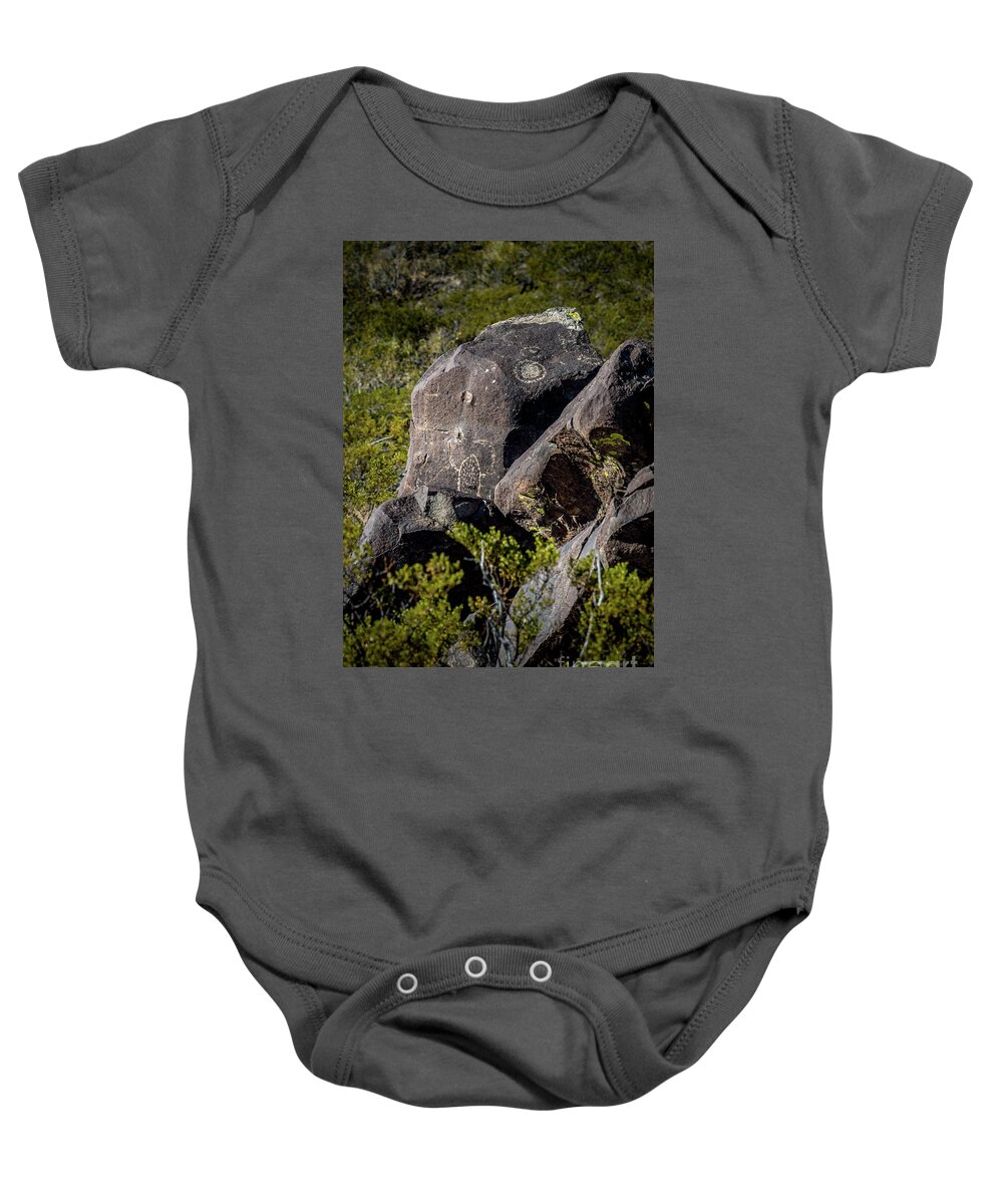 Ancient Baby Onesie featuring the photograph Three Rivers Petroglyphs #22 by Blake Webster