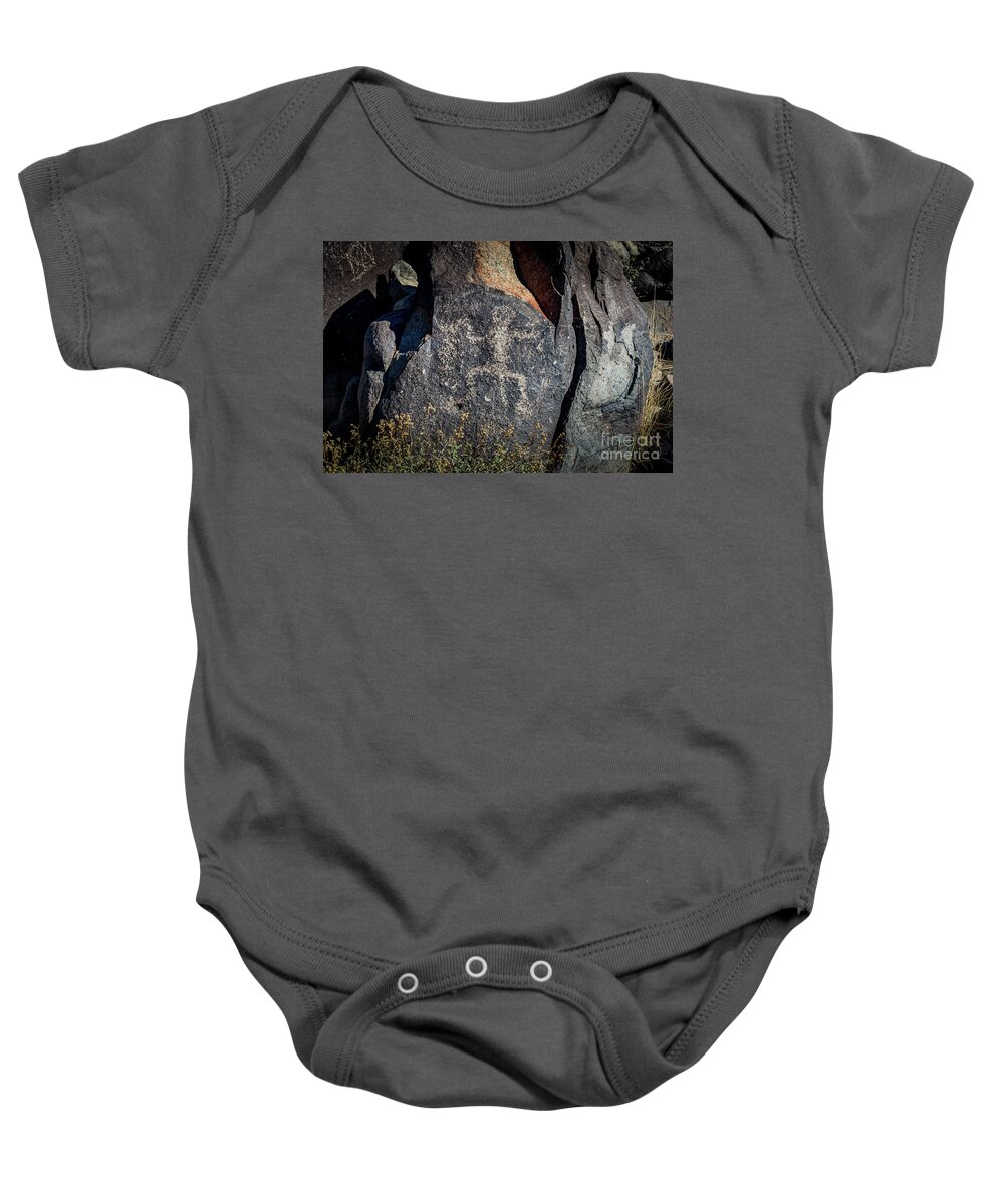 Ancient Baby Onesie featuring the photograph Three Rivers Petroglyphs #5 by Blake Webster