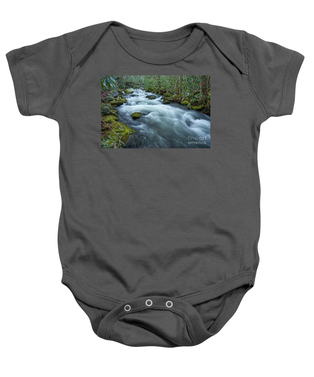 Smoky Mountains Baby Onesie featuring the photograph Thunderhead Prong 33 by Phil Perkins