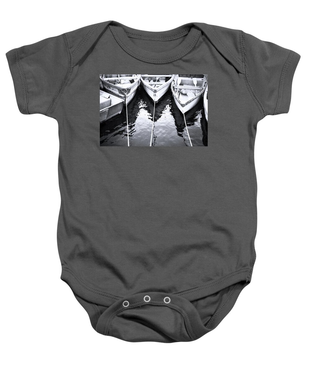 Cape Porpoise Baby Onesie featuring the photograph Tied Up In Cape Porpoise by Eric Gendron