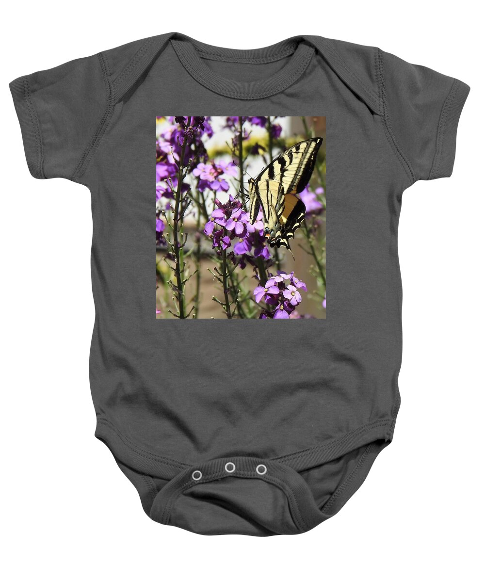 Tiger Swallowtail Butterfly Baby Onesie featuring the photograph Tiger Swallowtail by Sandra Peery