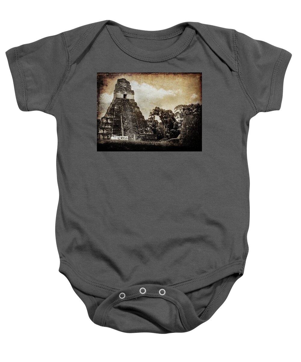 Guatemala Baby Onesie featuring the photograph Tikal Abandoned Revisited by Mark Gomez