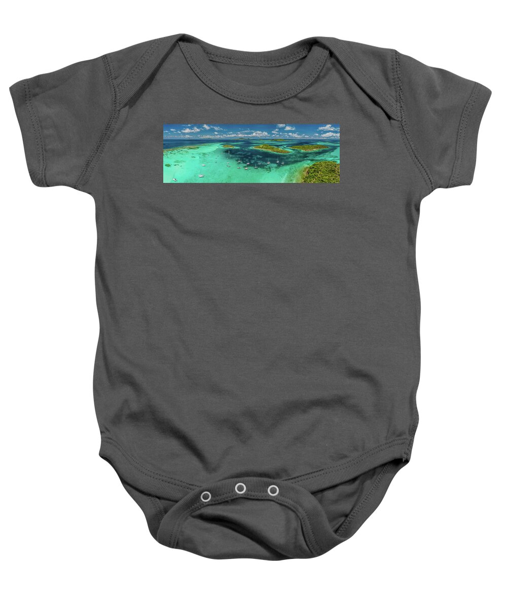Tobago Cays Baby Onesie featuring the photograph Tobago Cays by Gary Felton
