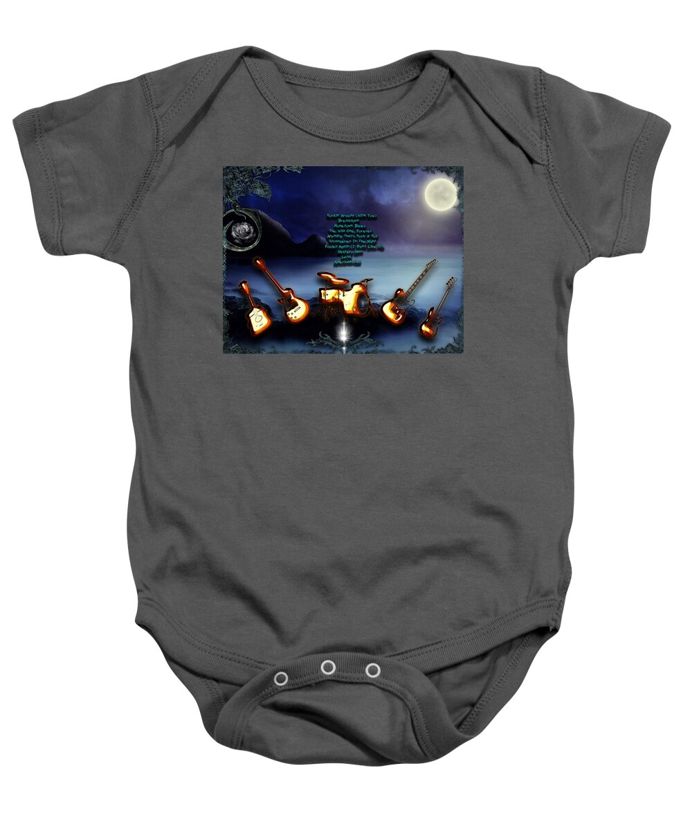 Tom Petty And The Heartbreakers Baby Onesie featuring the digital art The Heartbreakers by Michael Damiani