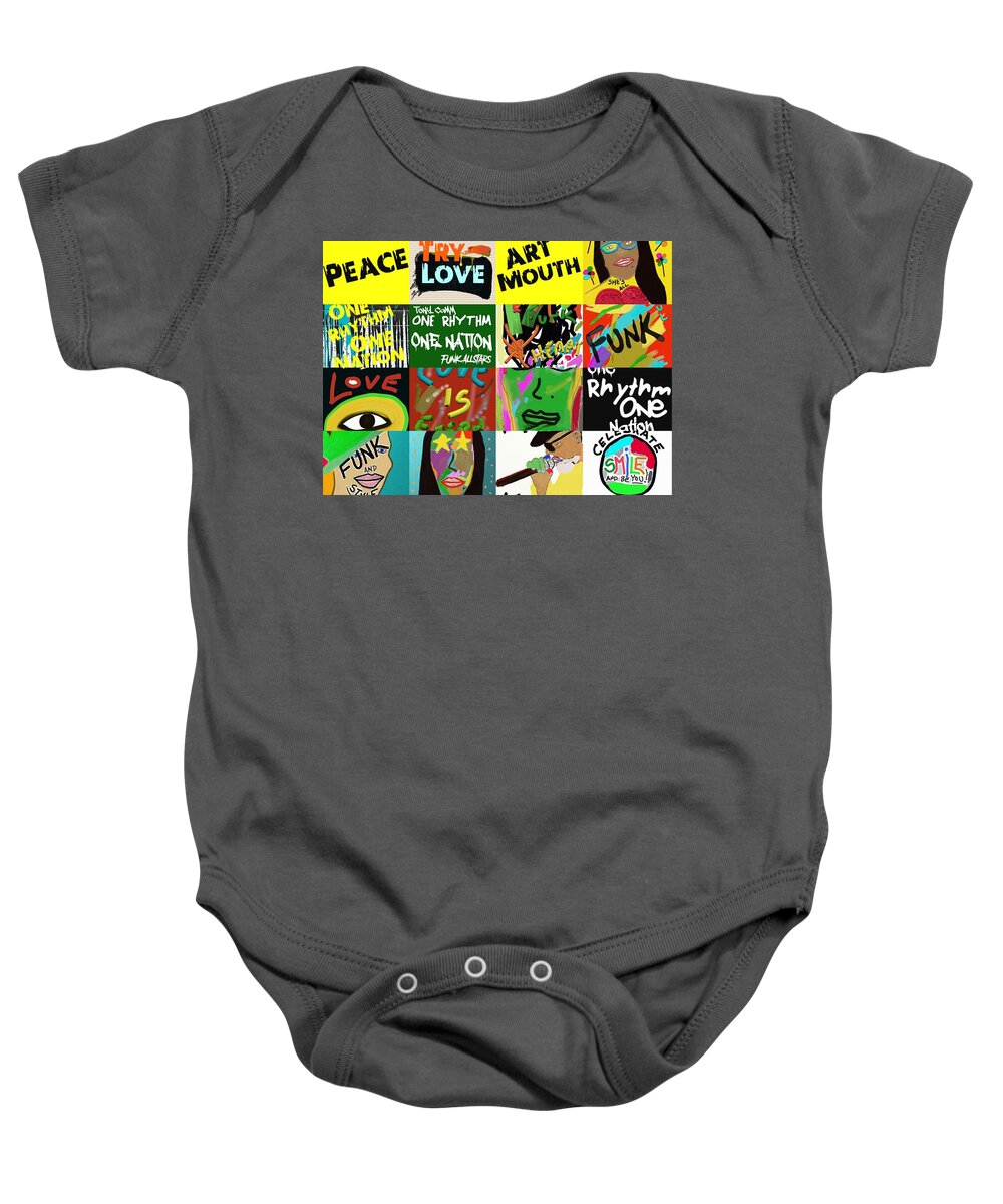 Art Baby Onesie featuring the digital art Tony Art Collage by ToNY CaMM
