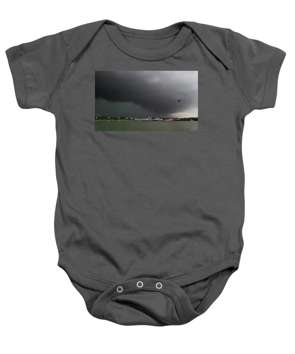 Weather Baby Onesie featuring the photograph Tornado Warned Storm in Tennessee 5/4/21 by Ally White