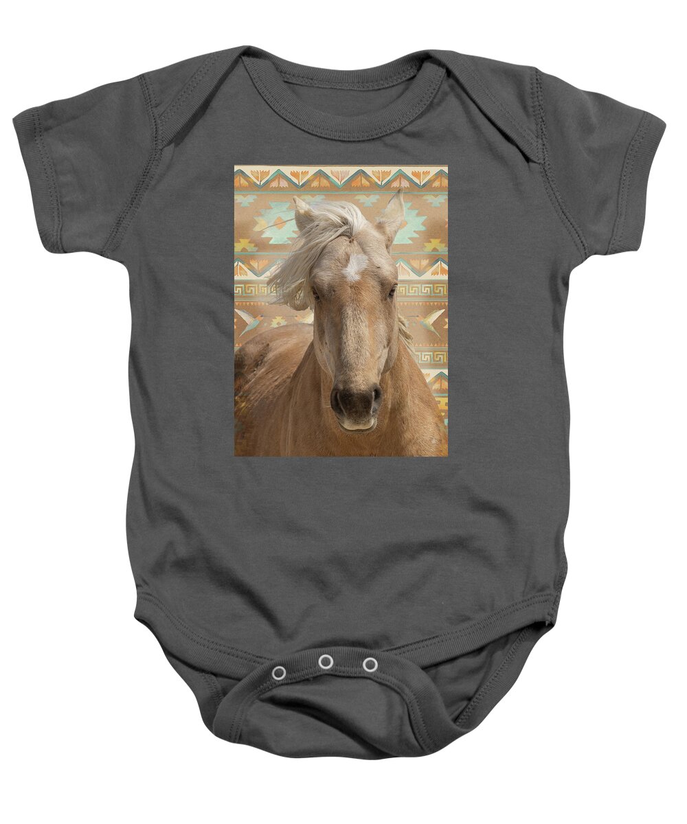 Wild Horses Baby Onesie featuring the photograph Traditions by Mary Hone