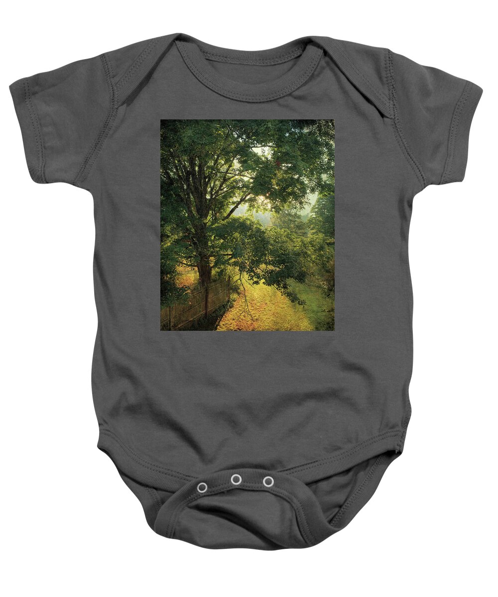 Backyard Baby Onesie featuring the photograph Tranquility by Carol Whaley Addassi