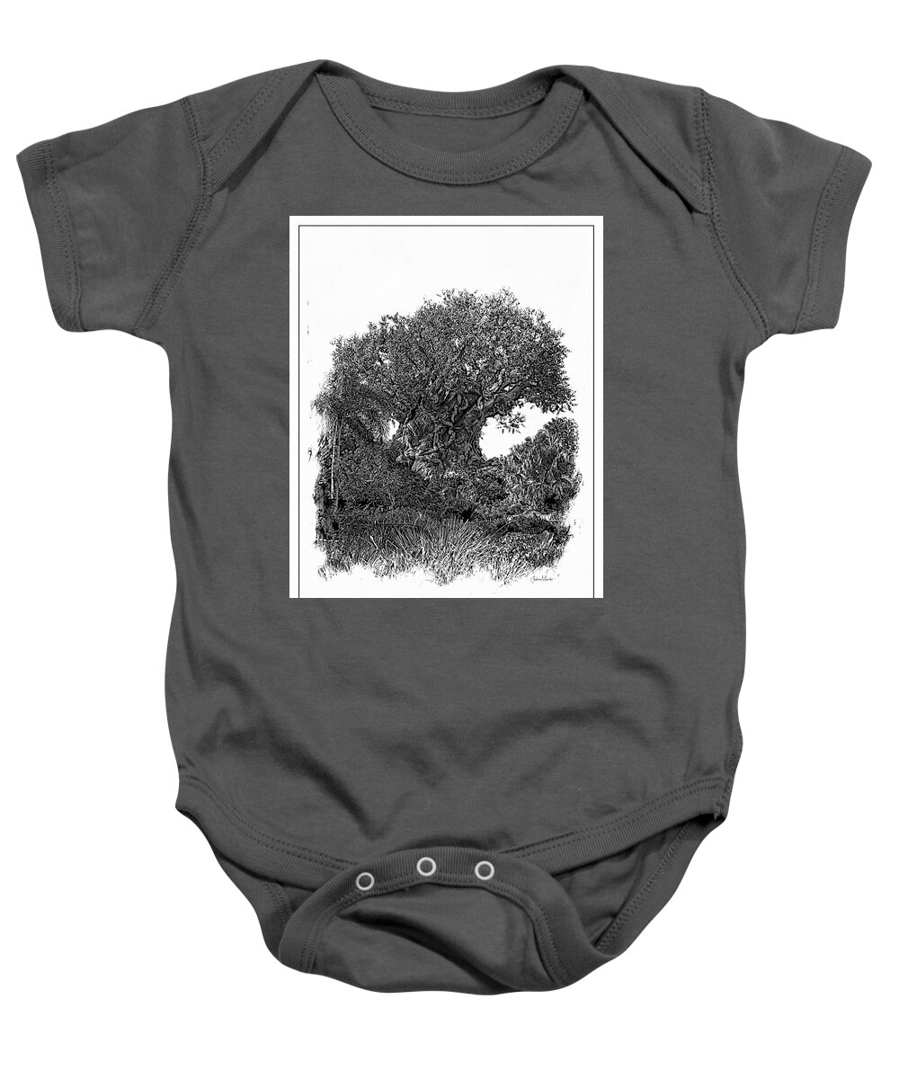 Animal Kingdom Baby Onesie featuring the photograph Tree of LIfe by FineArtRoyal Joshua Mimbs