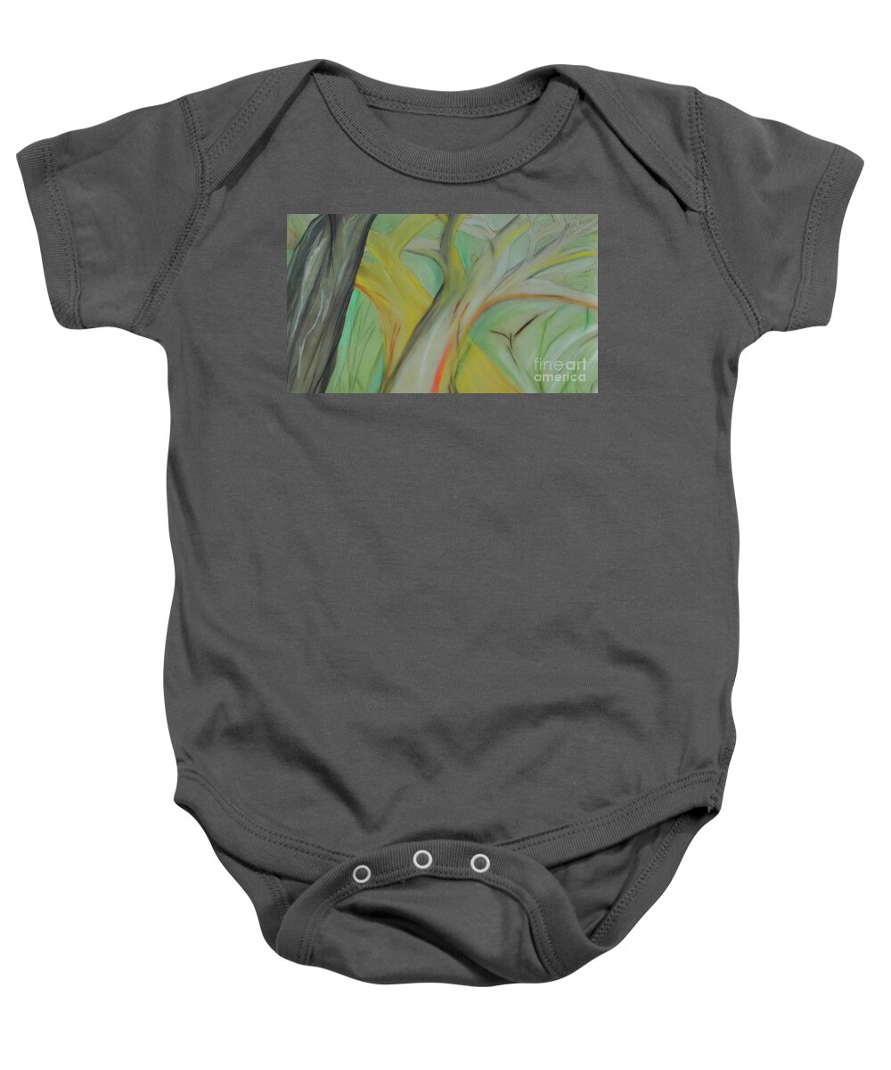 Trees Baby Onesie featuring the pastel Trees in Love by George D Gordon III