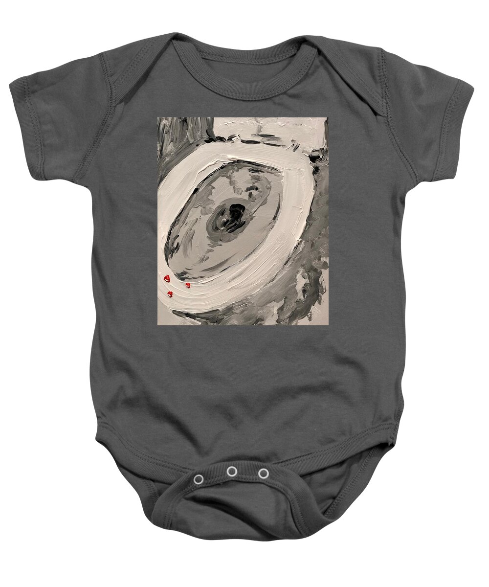 Still Life Baby Onesie featuring the painting Trilogy by Bethany Beeler