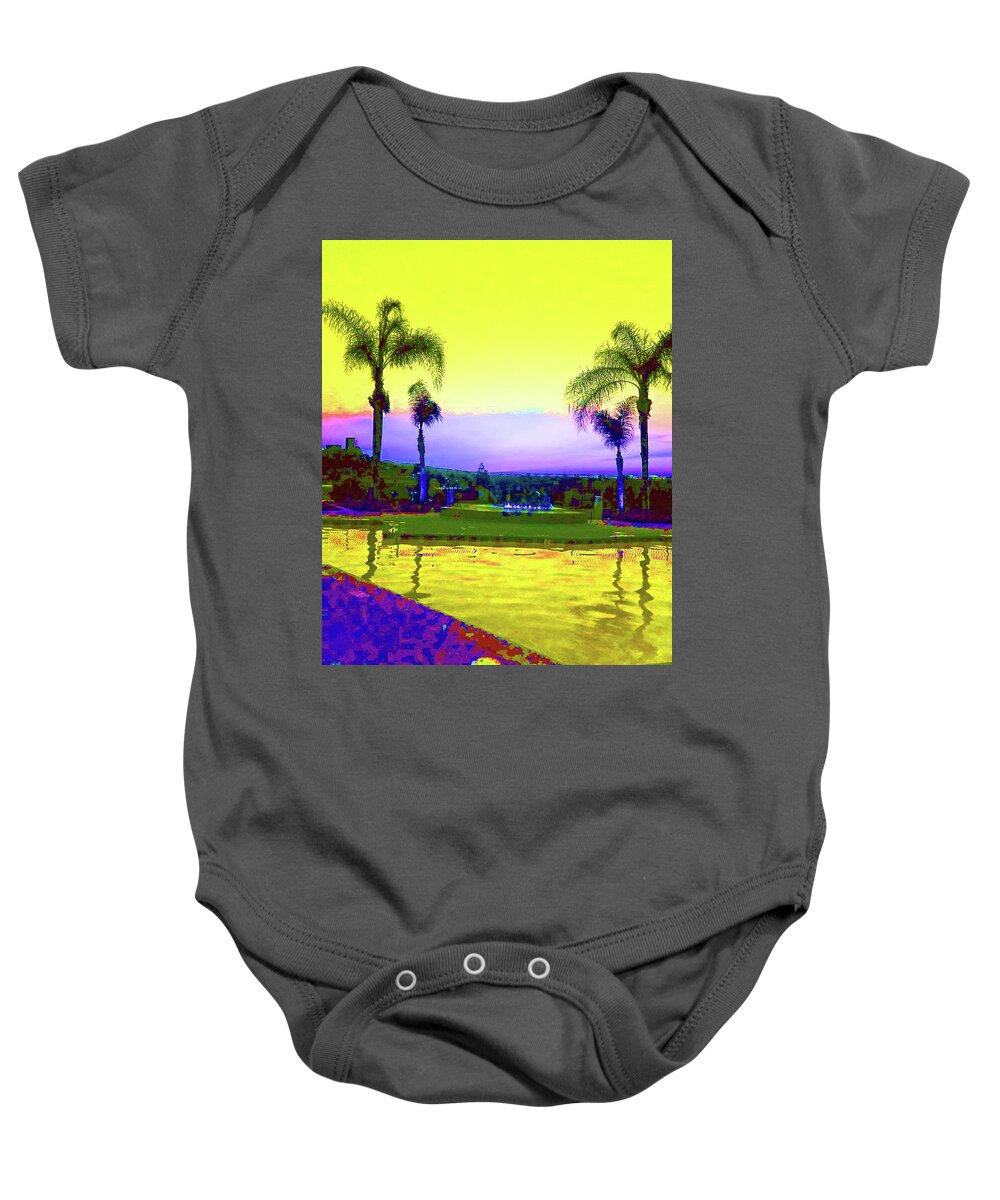Los Angeles Baby Onesie featuring the photograph Tropical Pool by Andrew Lawrence