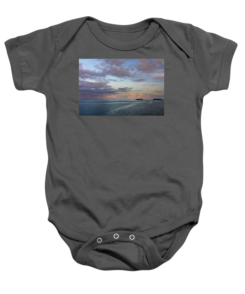 Sunset Baby Onesie featuring the photograph Tropical Twilight by Craig A Walker