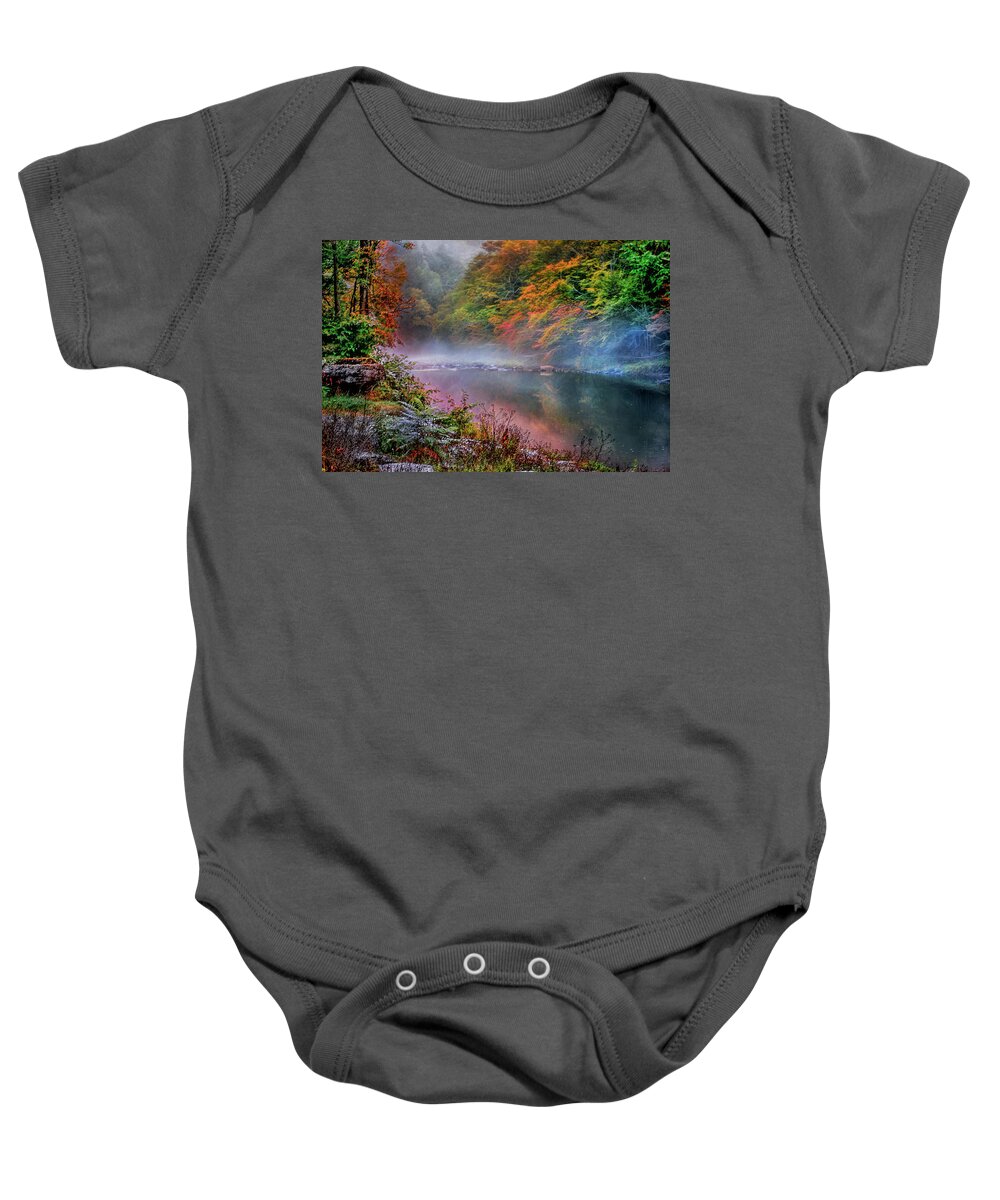 Stream Baby Onesie featuring the photograph Trout Stream in the Catskill Mountains in New York by Cordia Murphy
