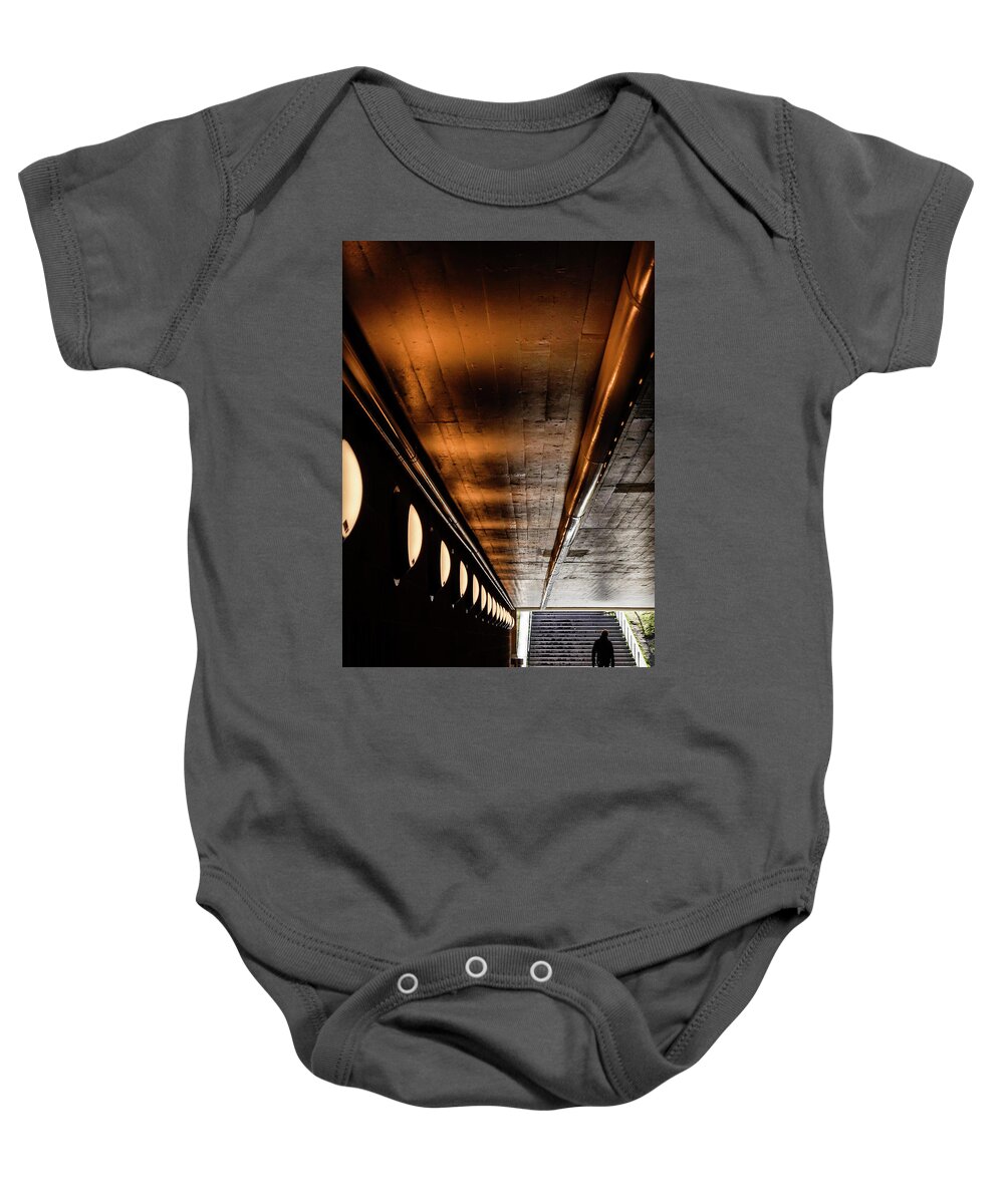 Nordic Baby Onesie featuring the photograph Tunnel by Alexander Farnsworth