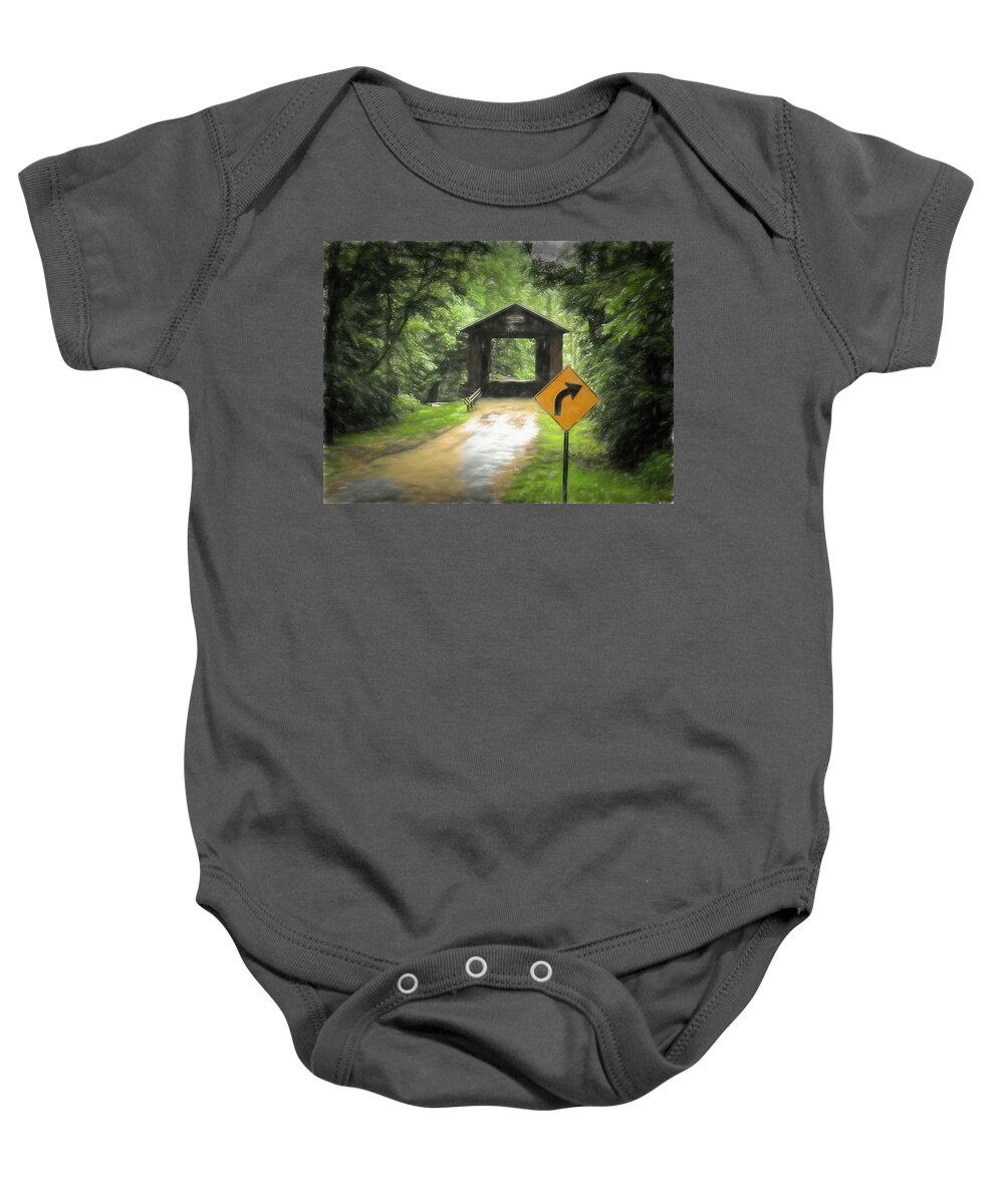  Baby Onesie featuring the photograph Turn Right by Jack Wilson