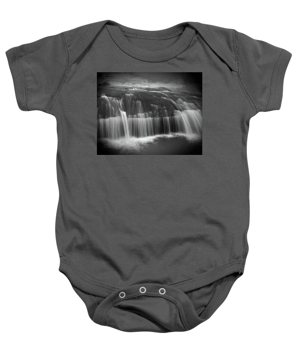 Turtleback Baby Onesie featuring the photograph Turtleback Falls in Horsepasture River by James C Richardson