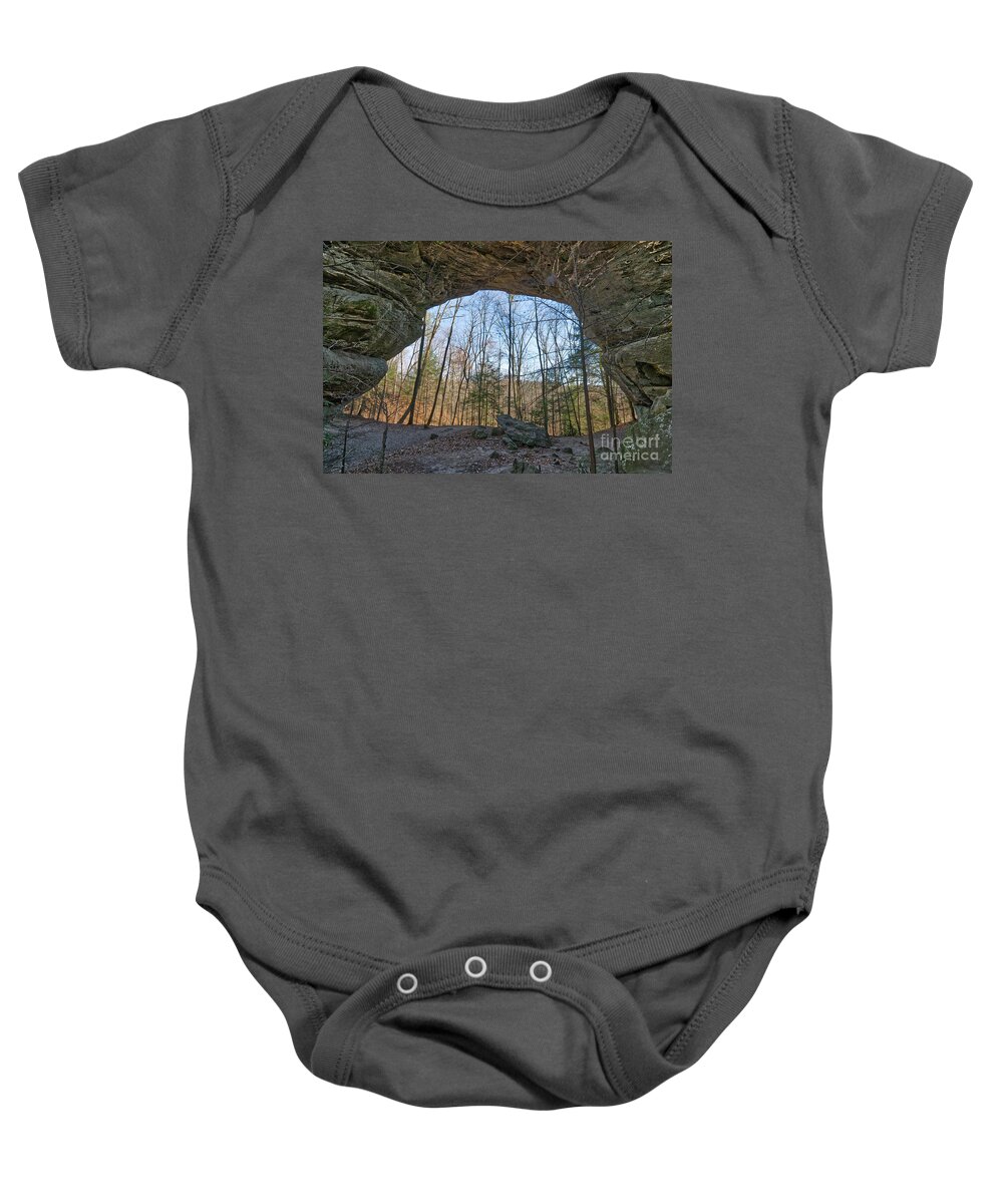 Nature Baby Onesie featuring the photograph Twin Arches 9 by Phil Perkins