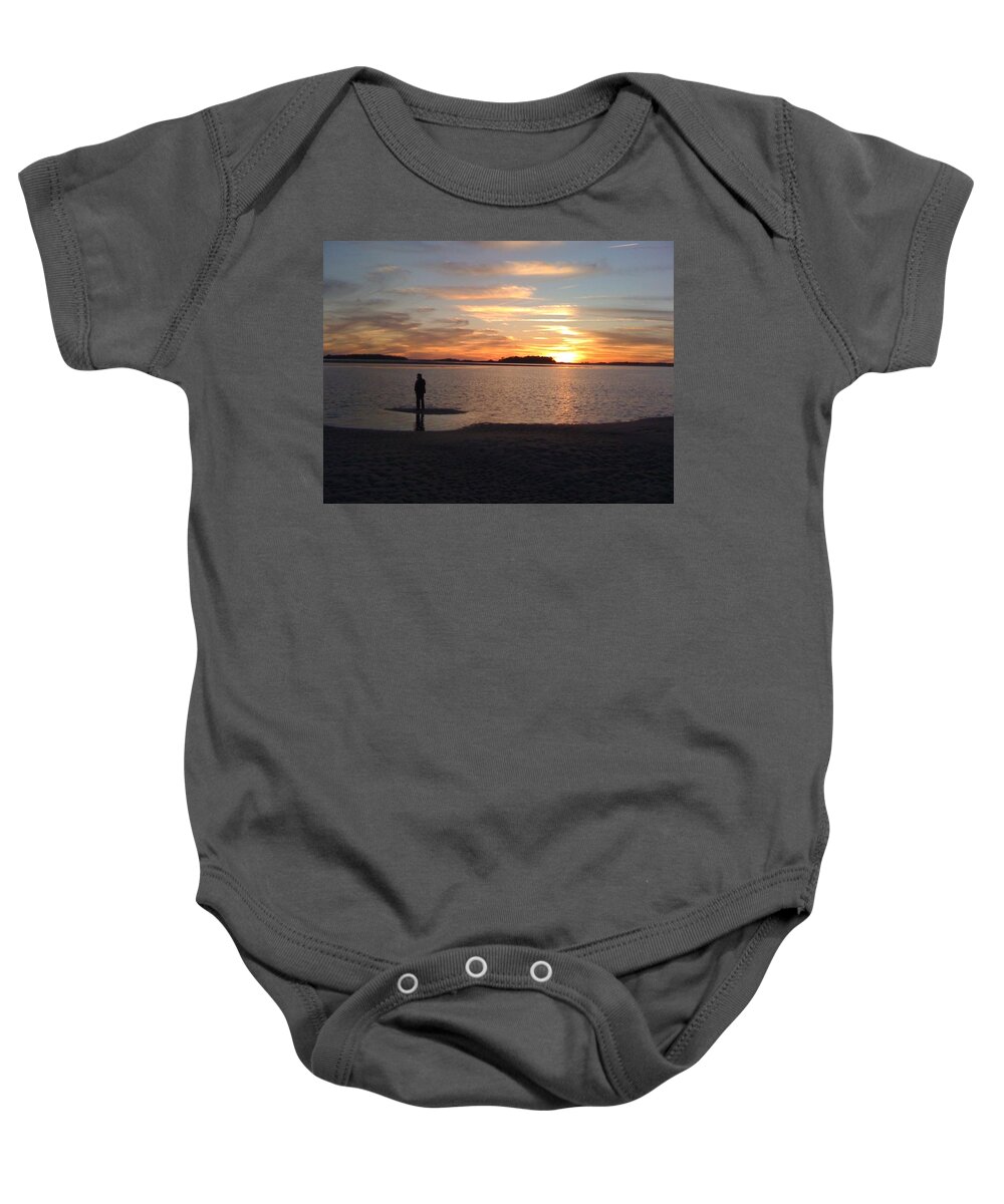 Beach Baby Onesie featuring the photograph Tybee Sunset by Lee Darnell