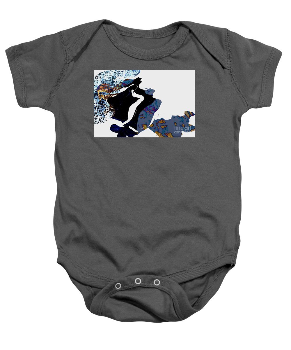 Abstract Art Baby Onesie featuring the digital art Un/Tangled by Jeremiah Ray