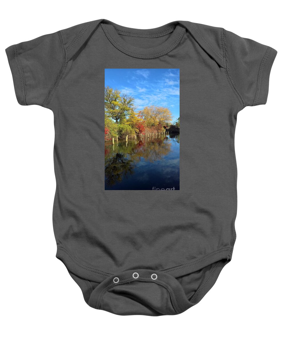 Traverse City Baby Onesie featuring the painting Under Water by Lisa Dionne