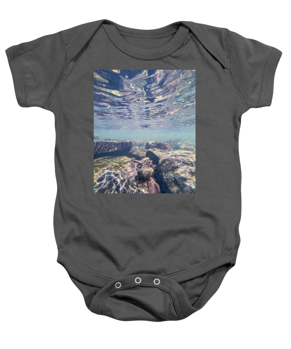 Underwater Baby Onesie featuring the photograph Underwater Scene - Upper Delaware River 5 by Amelia Pearn