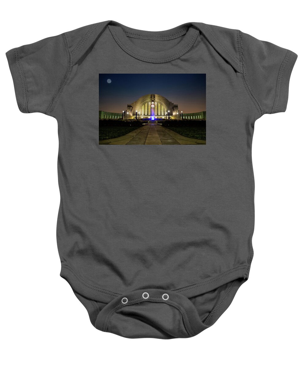 City Baby Onesie featuring the photograph Union Terminal by Ed Taylor