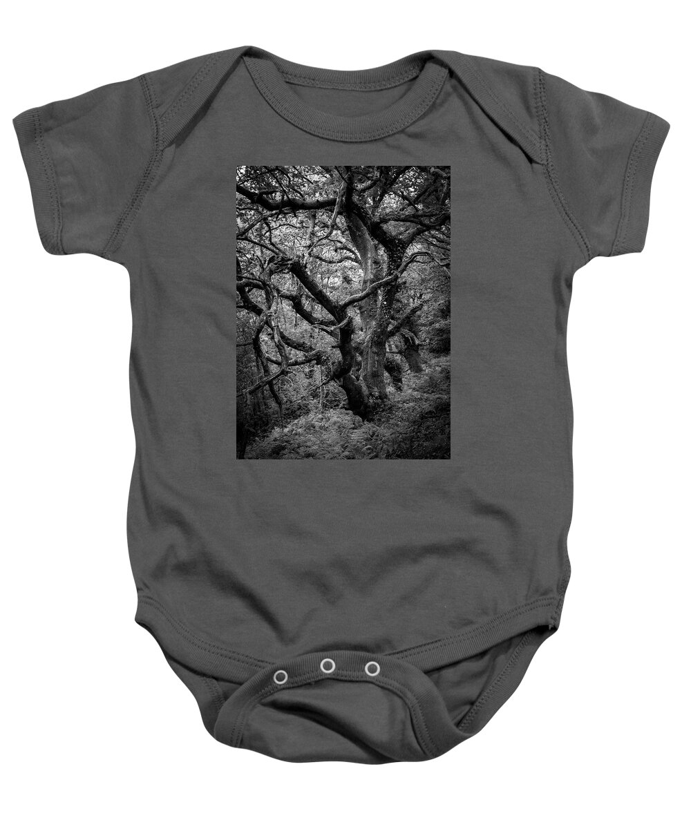 Monochrome Baby Onesie featuring the photograph Up on the hill by Gavin Lewis