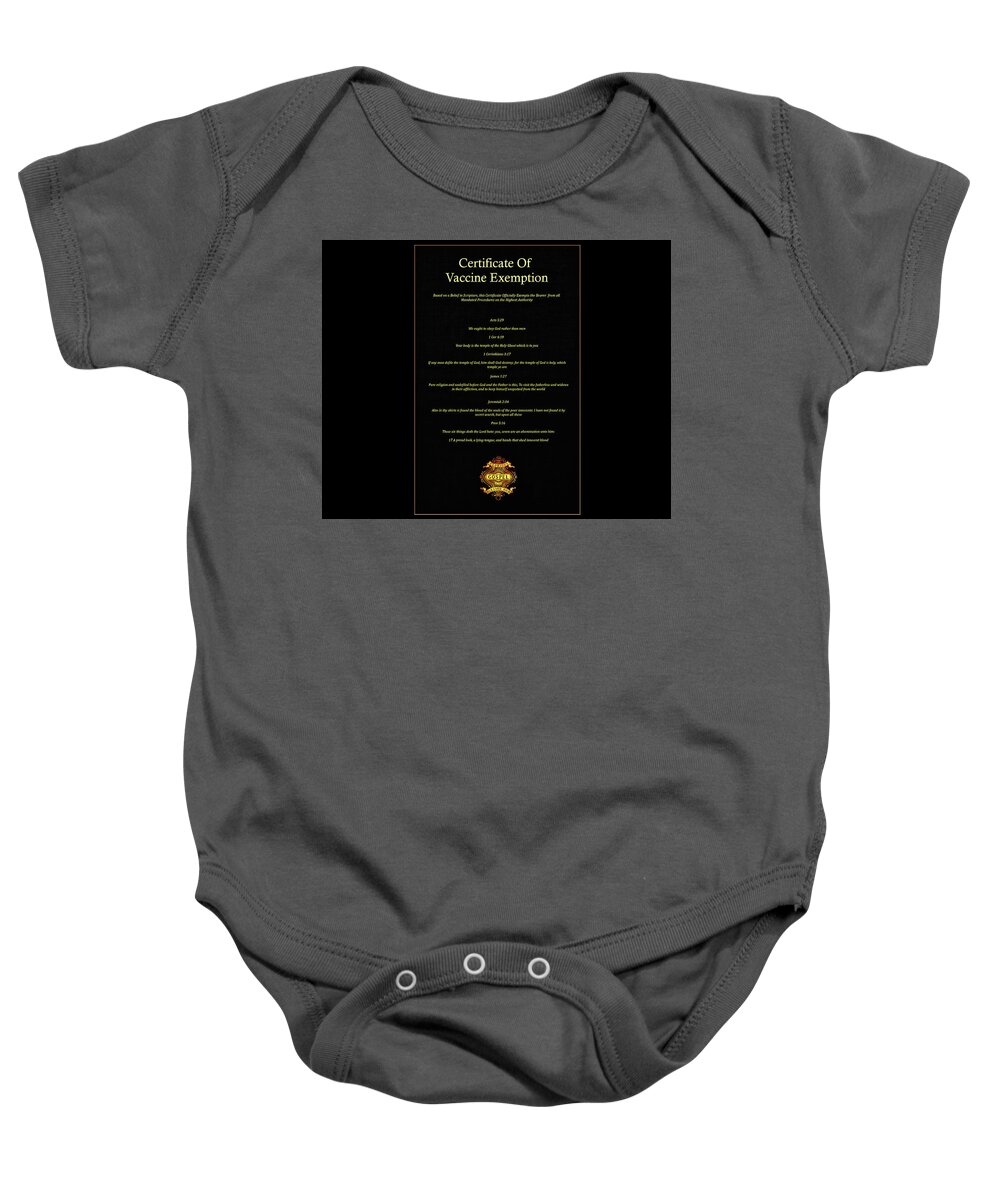 Covid Vaccine Baby Onesie featuring the digital art Vaccine Passport by Norman Brule