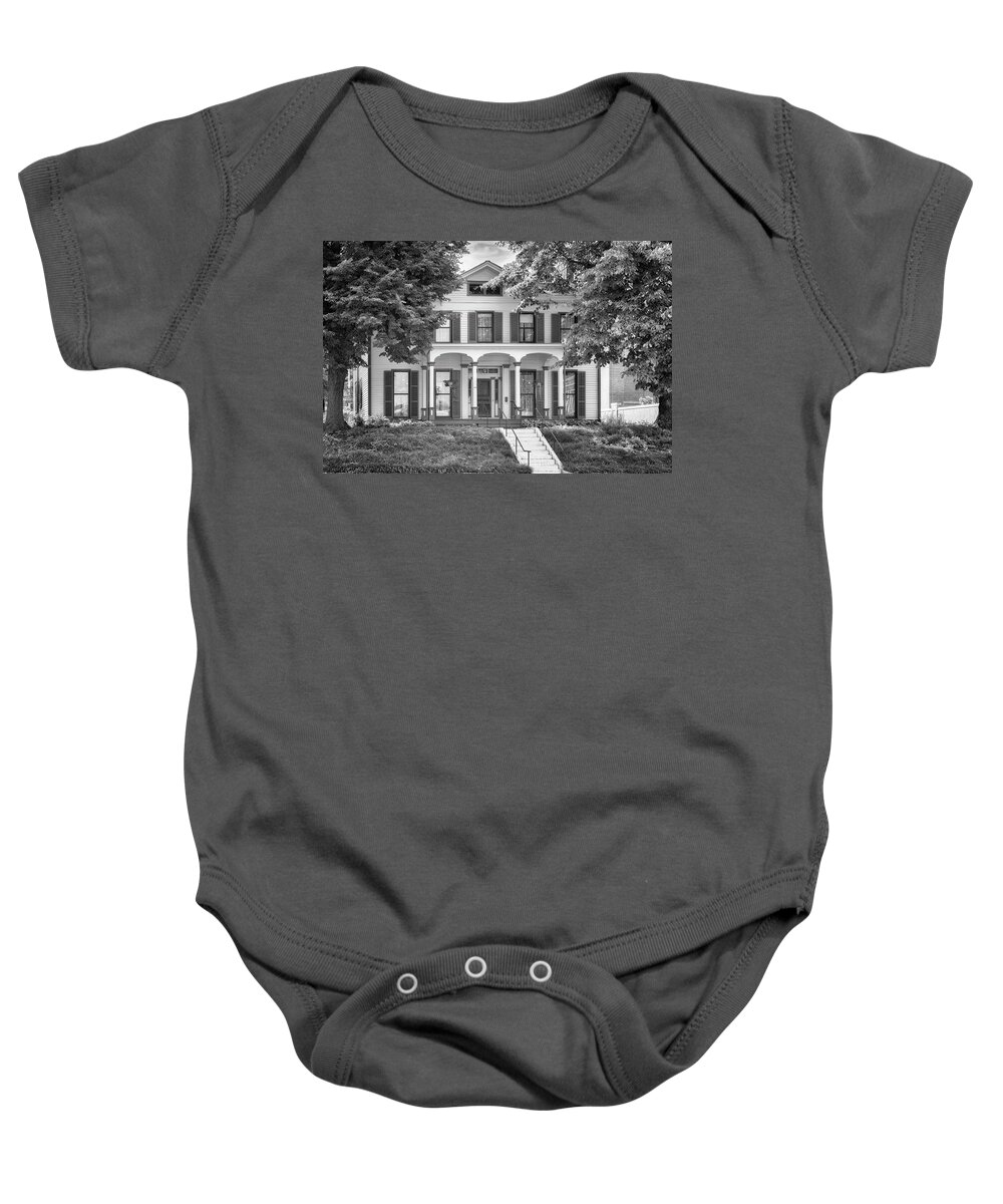 Vachel Lindsay Home Baby Onesie featuring the photograph Vachel Lindsay Home - Springfield, IL by Susan Rissi Tregoning