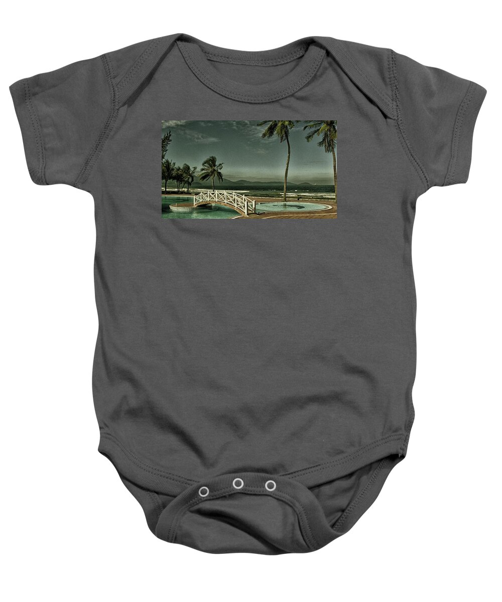 Landscape Baby Onesie featuring the photograph View from the resort by Robert Bociaga