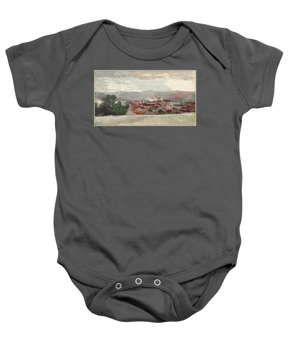 Winslow Homer Baby Onesie featuring the drawing View of Santiago de Cuba by Winslow Homer