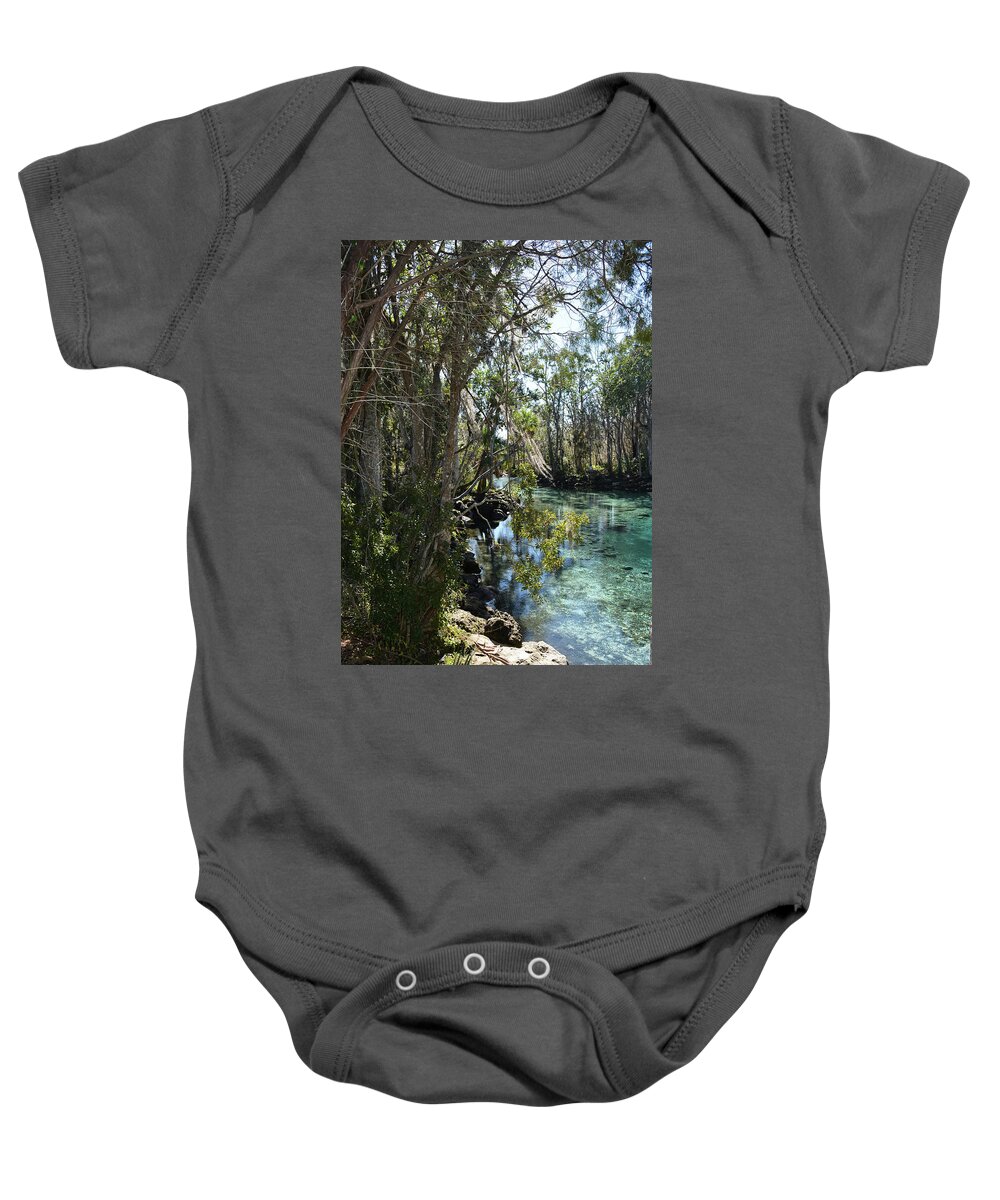 Three Sisters Springs Baby Onesie featuring the photograph View Of Three Sisters Springs by Aimee L Maher ALM GALLERY