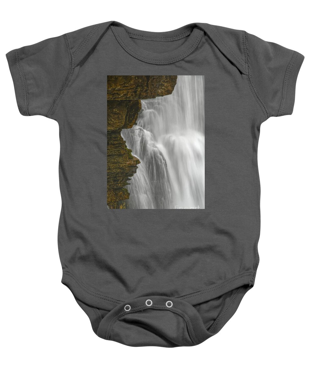 Virgin Falls Baby Onesie featuring the photograph Virgin Falls 8 by Phil Perkins