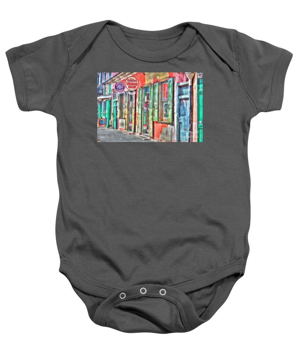 Voodoo Shop Baby Onesie featuring the photograph Voodoo Shop, French Quarter, New Orleans by Felix Lai