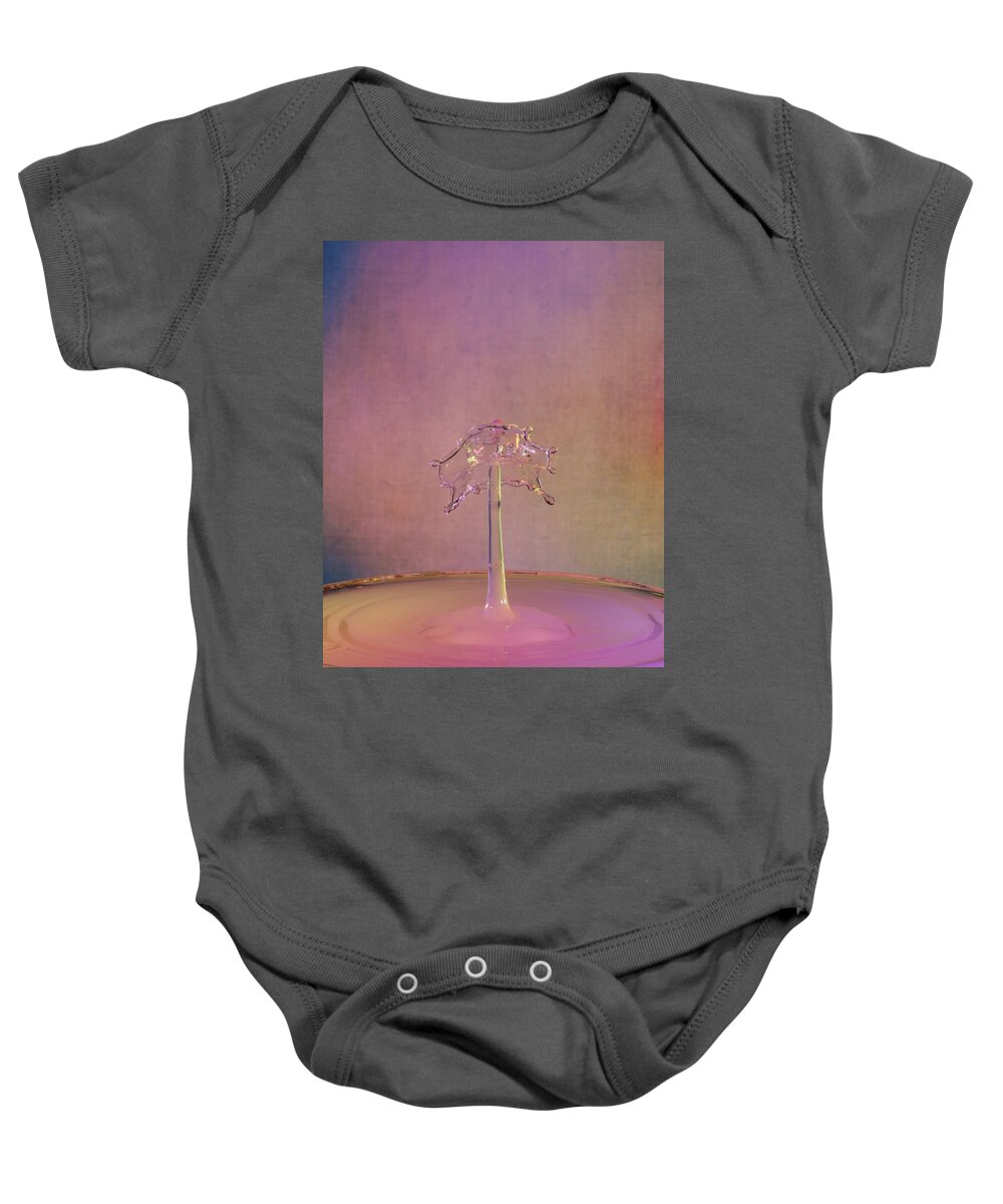 Abstract Baby Onesie featuring the photograph Pretty in Pink by Sue Leonard