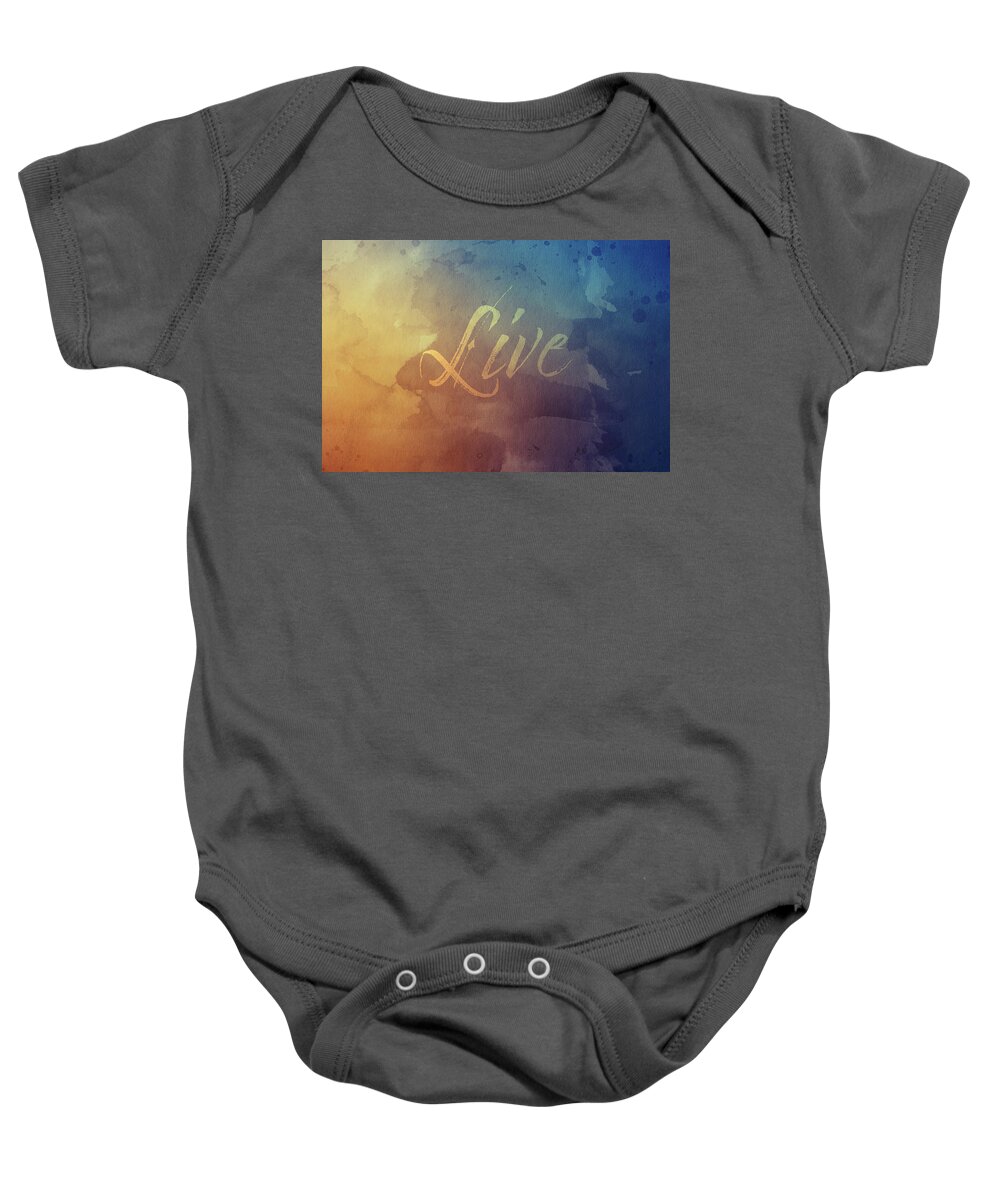Watercolor Baby Onesie featuring the digital art Watercolor Art Live by Amelia Pearn