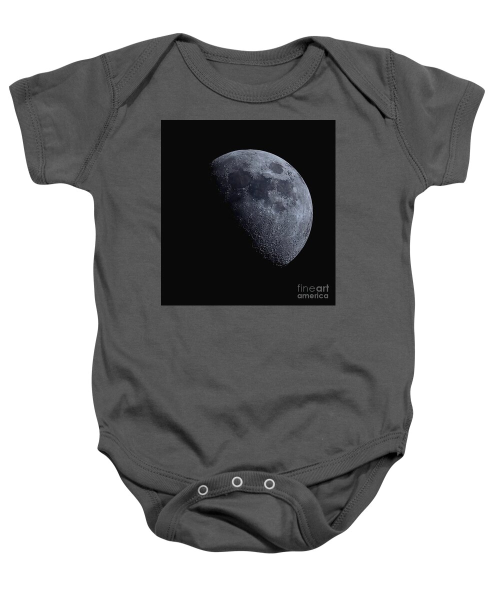 See Star S50 Baby Onesie featuring the photograph Waxing Crescent Moon by fototaker Tony