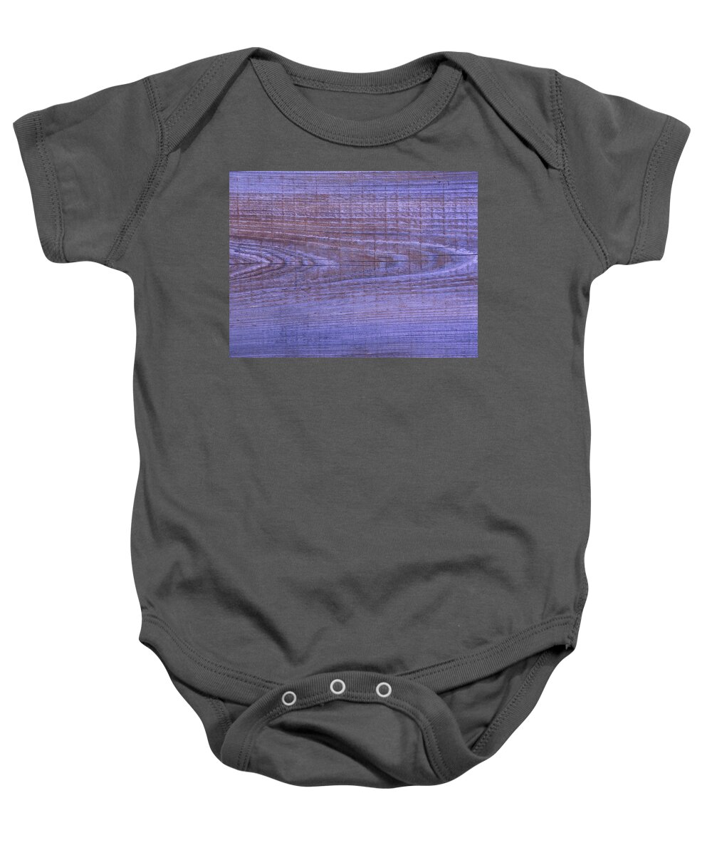 Abstract Baby Onesie featuring the digital art Weathered Board In Blue by David Desautel