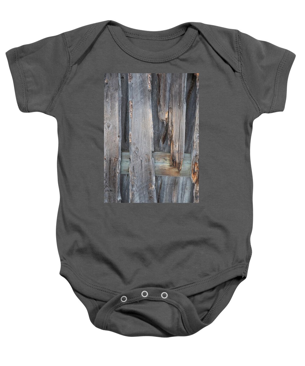 Old Baby Onesie featuring the photograph Weathered Boards by Phil And Karen Rispin